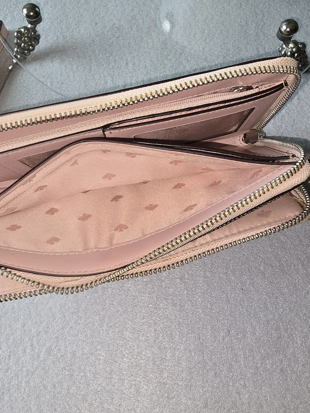 Kate Spade Pink & White Leather Crossbody Wallet Spring colors - Picture 8 of 12